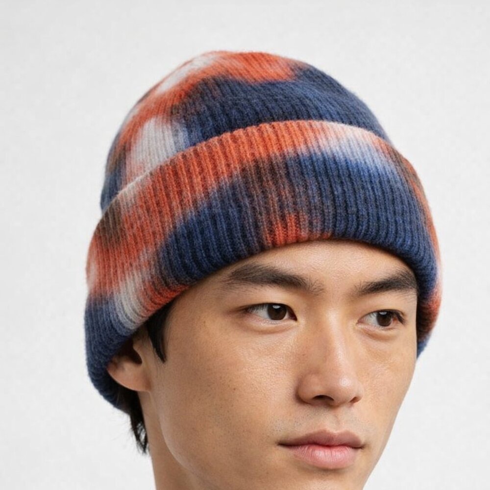 Tie dye beanie black